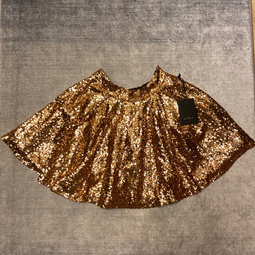 For Sienna |Sequin Gold Skirt-NWT